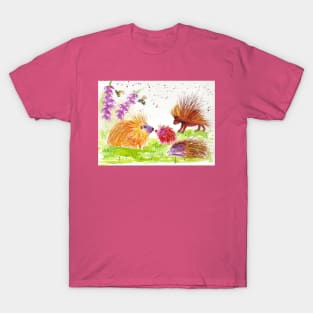 Colorful Porcupines among flowers T-Shirt